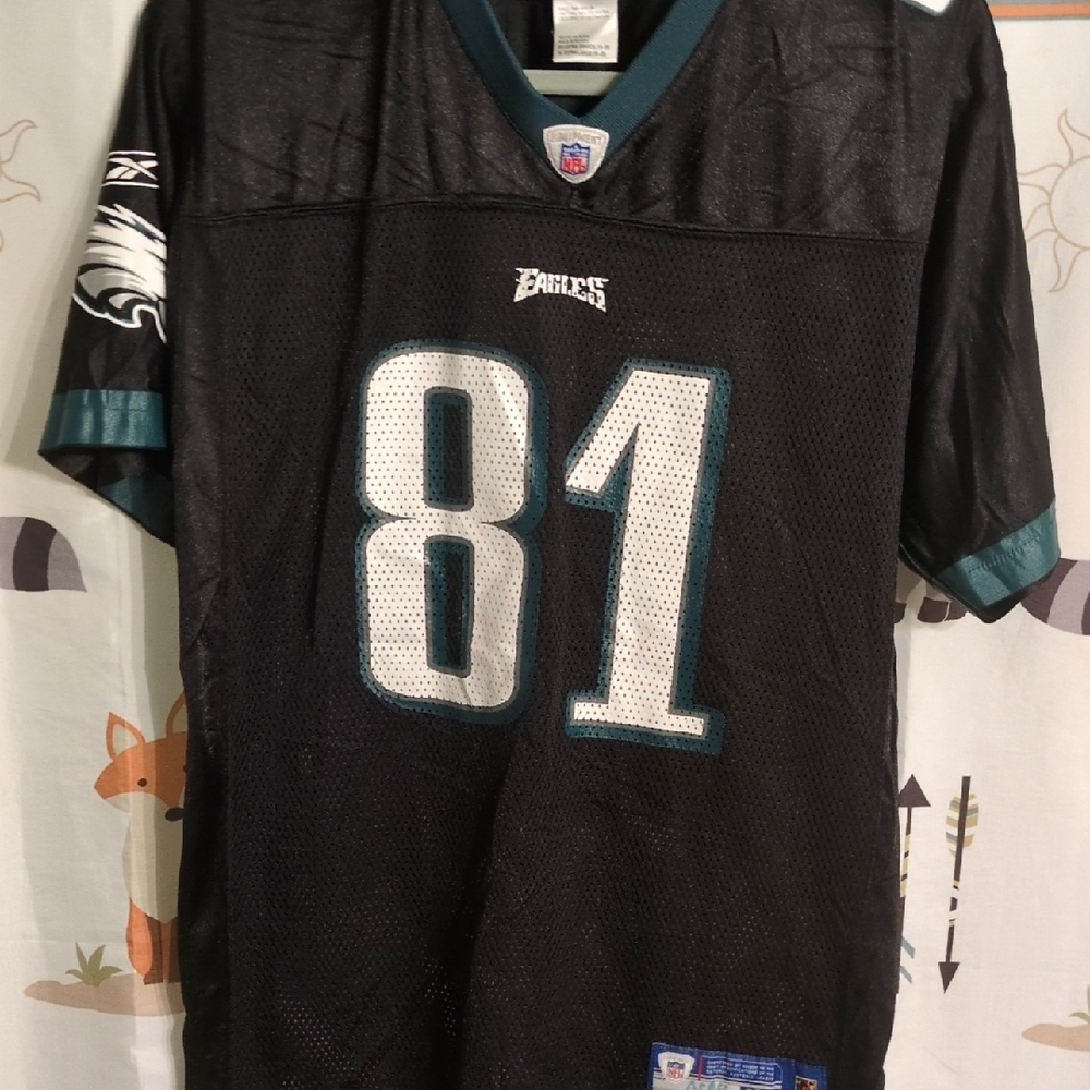 NFL Reebok Black Jersey with Teal Trim and White Label
